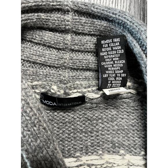 Vintage Y2K Western Style Wool Blend Cardigan by Moda International - Picture 7 of 12